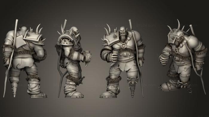 Figurines heroes, monsters and demons (Grunt Tavern Hero, STKM_0843) 3D models for cnc